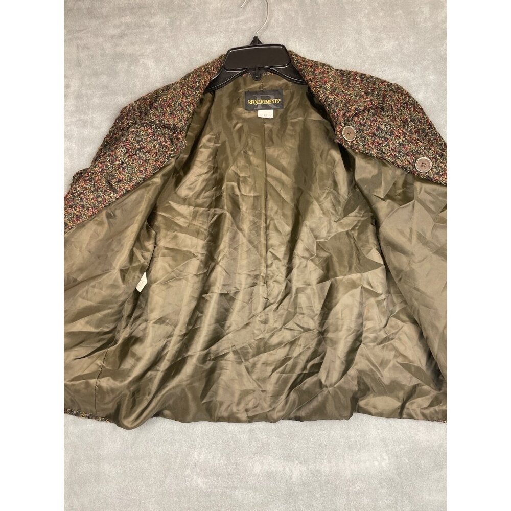 VTG Tweed Jacket Womens 12 Brown Lined Acrylic Mohair Blend Made in USA - Picture 6 of 6